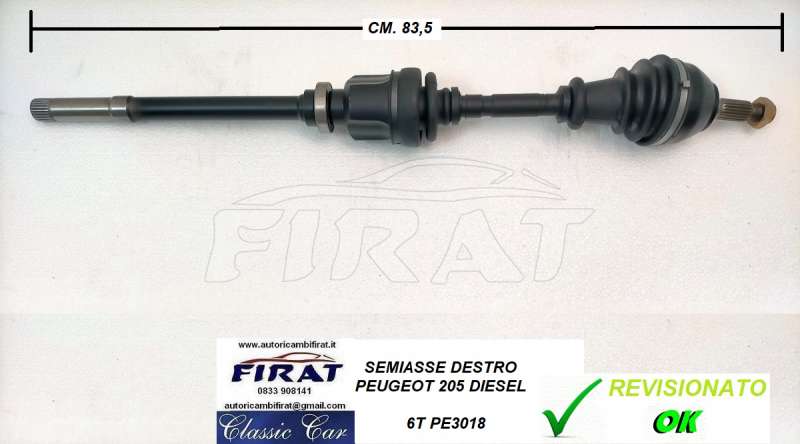 SEMIASSE PEUGEOT 205 DIESEL DX (PE3018)